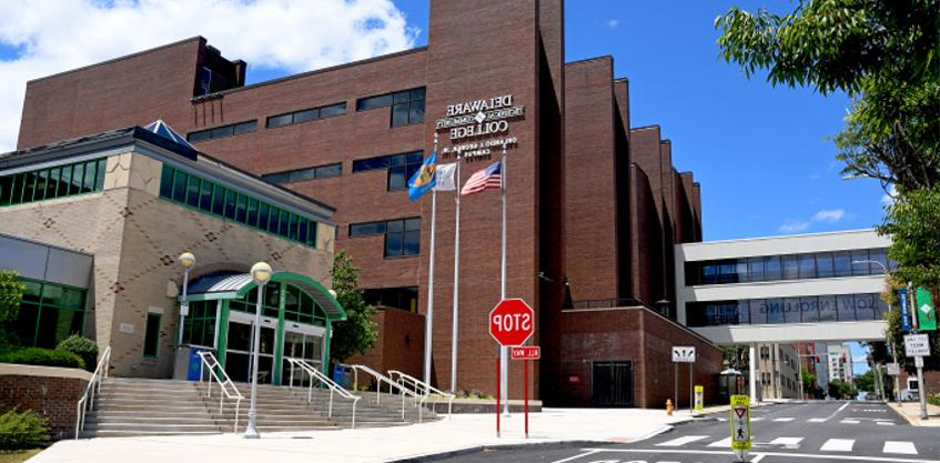 Wilmington Campus exterior building south east entrance.